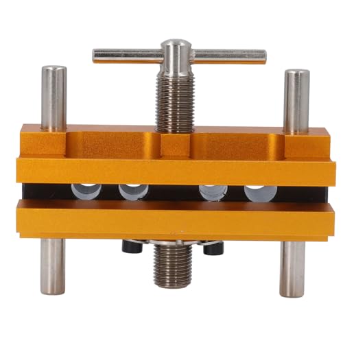 YDuupxe Dowel Guides Jig Self Centering Doweling Jig Kit Wood Joiner Tool Woodworking Power Tool Accessory 6 Drill Guides Bushings Set (Gold)