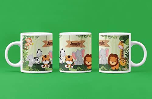 4 in 1 Animal Theme Coffee Mug, Choco, Thank You Card, and Paper Bag Combo | Animal Theme Return Gift for Kid's Birthdays - Image 5