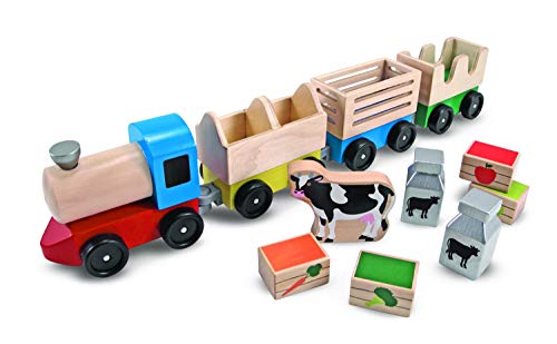 Melissa & Doug Wooden Farm Train Set...