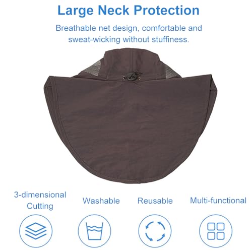 TopHomer Chapéu de pesca opcional de 6 cores, chapéu de proteção solar de aba larga FPS 50+ para aca