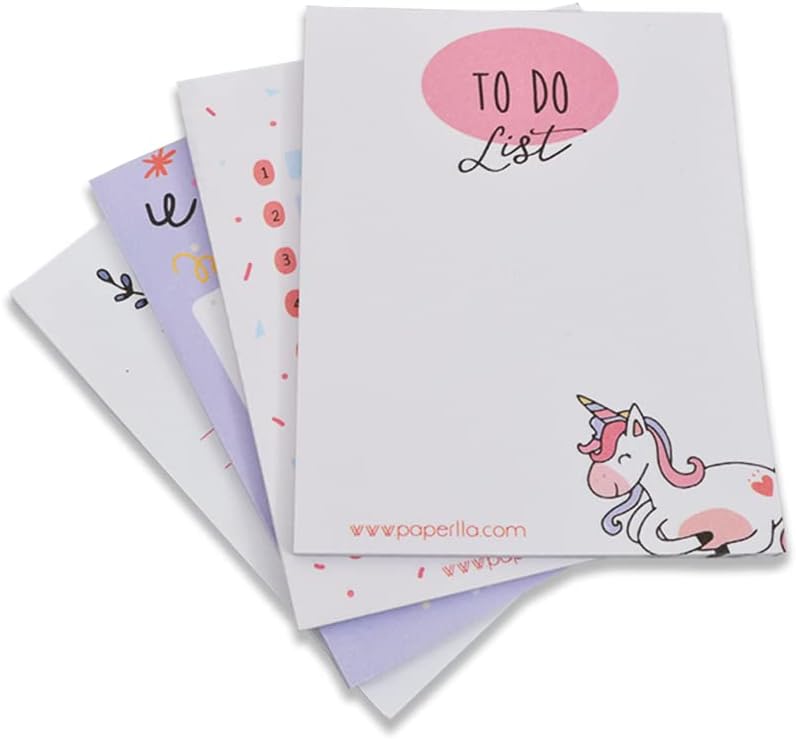 Kids Love Drawing | Writing | Doodling To Do List Pads It Can Also Be Used As Daily Scheduling | Planning | Reminder List Time Table Organizer Set Of Four, 100 Pages
