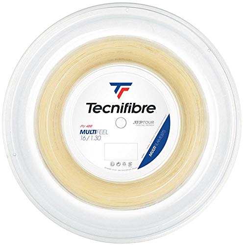 Tecnifibre Unisex – Erwachsene Rolle 200M MULTIFEEL 1.30 Tennissaiten, Natur, 1,30