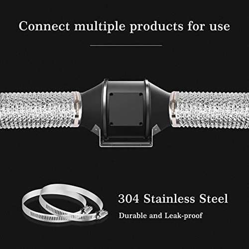 Omont Dryer Vent Hose 4 Inch 5Ft Flexible Dryer Ducting Tube Air Duct Aluminum Insulated Flex Hose Kit Indoor Outdoor #TOP2