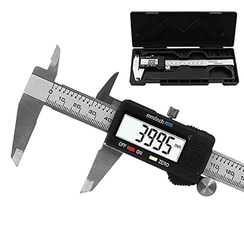 Digital Vernier Caliper Stainless Steel Electronic Measuring Tool Precision Digital Caliper with LCD Display for Internal External Depth Measurement Professional Measuring Tool (150MM)-image-23