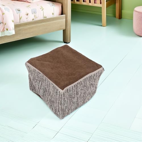 Funda para Reposapiés Cuadrada de Algodón Antideslizante 52x52x35cm para Casa 6