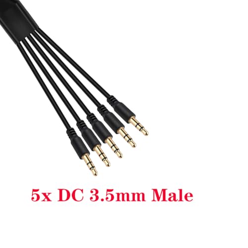 Cable de extensión de audio divisor de 3.5 mm con conectores TRS estéreo de alta fidelidad 3
