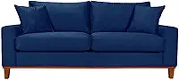 Sofá Living Istambul Em Suede Essencial Estofados (Azul Marinho)