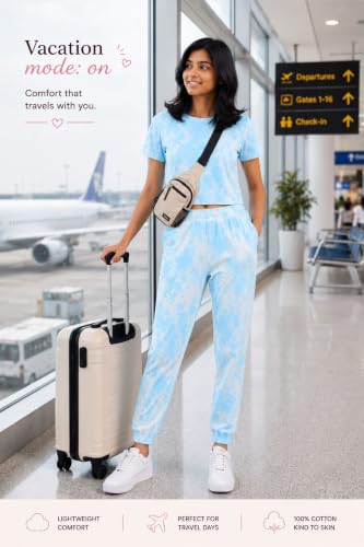 Image of Tweeny Mini Girls Kids Joggers | Tie Dye Joggers set | Track pant set | Pyajama with Crop top Combo Summer wear for Girls