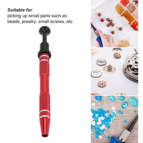 4 Claws Tweezers, Retractable Alloy Prong Holder Jewelry Clip Piercing Ball Grabber Tool for Jewels Gems Parts Grabbing(Red) - Image 4