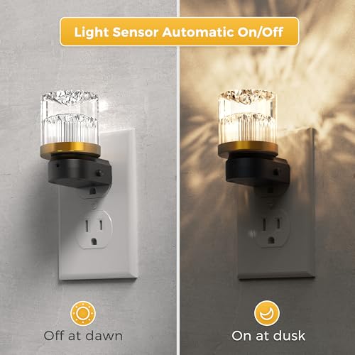 l lohas led night light night lights plug into wall with 10 color change rbg nightlight plug in wall built in dusk to dawn sensor for hallway bathroom rooms 2 pack