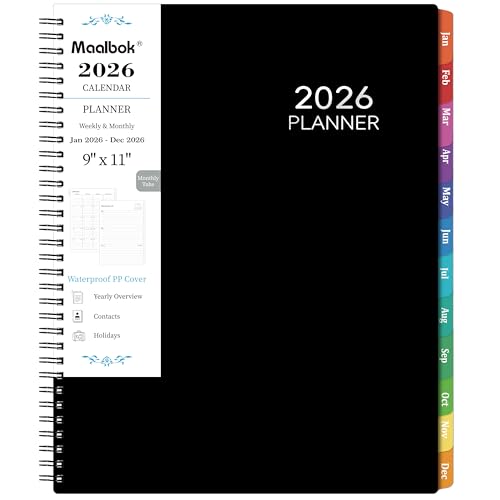 2026 Planner- 2026 Weekly and Monthly Planner, A4(8.9' x 11.2'), Jan. 2026 - Dec. 2026, Storage...