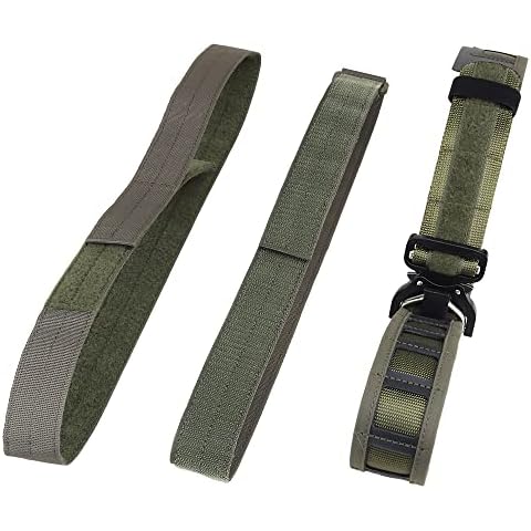 Tactical Battle Belt Quick Release Rigger Belts with Inner Belt and Anti-Slip Pad Combat Girdle Hook and Loop Inside Waistband Cover
