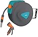 Produktbild DMS Schlauchaufroller Gartenschlauchtrommel Wasserschlauchaufroller Schlauchtrommel Automatik inkl. Bewässerungsbrause Aufroller Garten Schlauch Wasserschlauch GST (20 Meter, Blau)