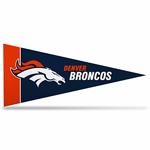 Rico Industries NFL Denver Broncos 8-Piece 4-Inch by 9-Inch Classic Mini Pennant Décor Set
