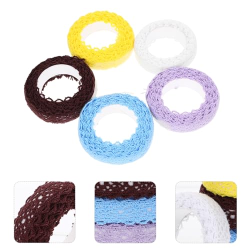 Cinta de encaje autoadhesiva PRETYZOOM para decorar scrapbooking sin usar pegamento líquido 4