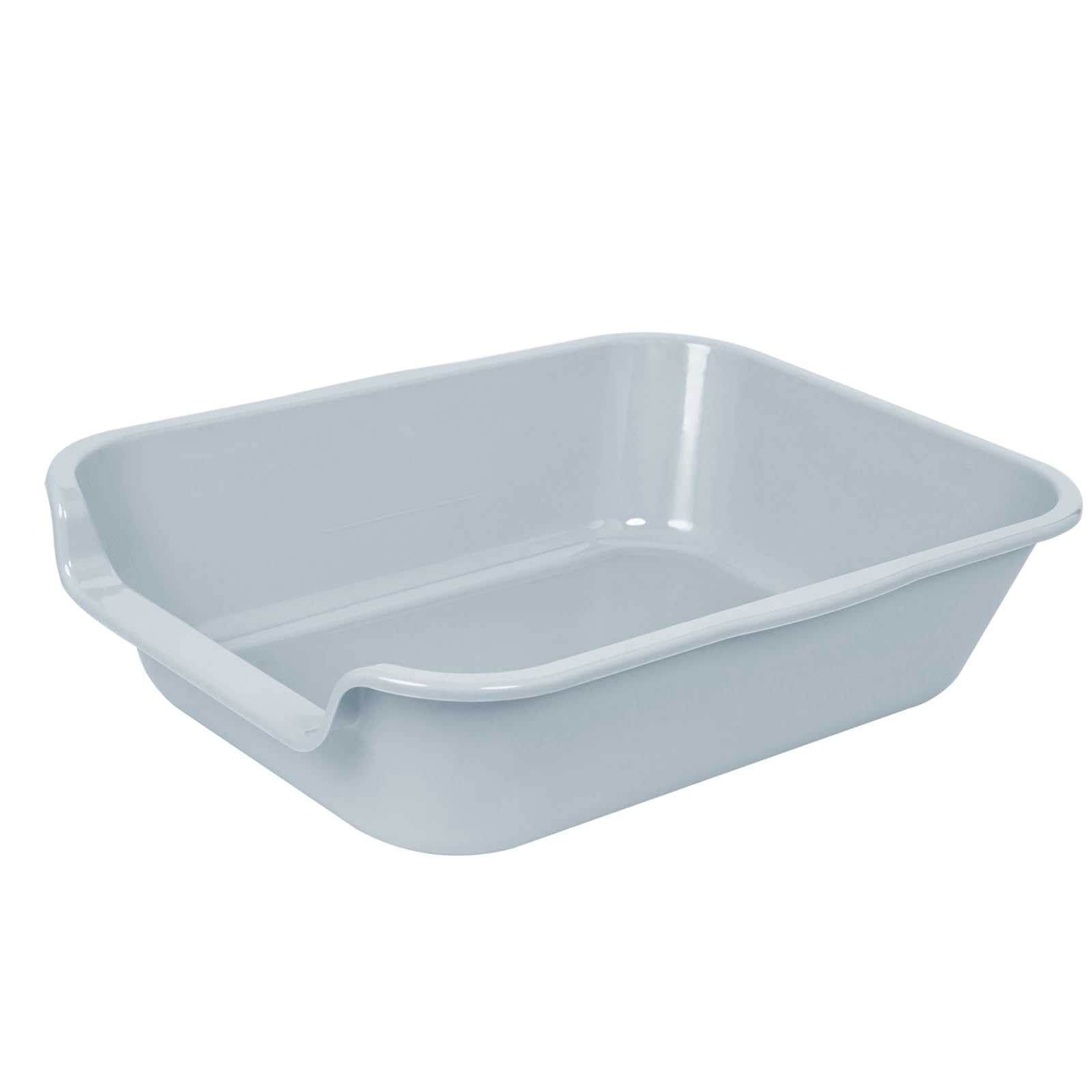 Ying Tutu Extra Large Cat Litter Box, ABS Material, Low Entry Senior Litter Pen, Gray, 20.2"L x 15"W x 5.2"H — image 1