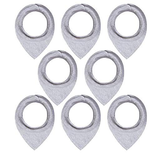 Maiwa Grey Bandana Drool Bibs for Baby Girl Boy Unisex for 8 Pack