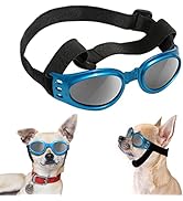 FRANYYCO Dog Sunglasses UV Protection Goggles AdjustableStraps, Conditionable at Nose Bridge, Win...
