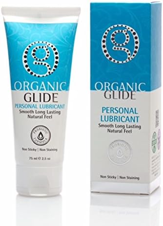 Organic Glide Natural Personal Lubricant, Probiotic Edible Lube. Parabens, Glycerin, Flavorings Free - for Men Women and Couples. Best for Menopause and Sensitive Skin