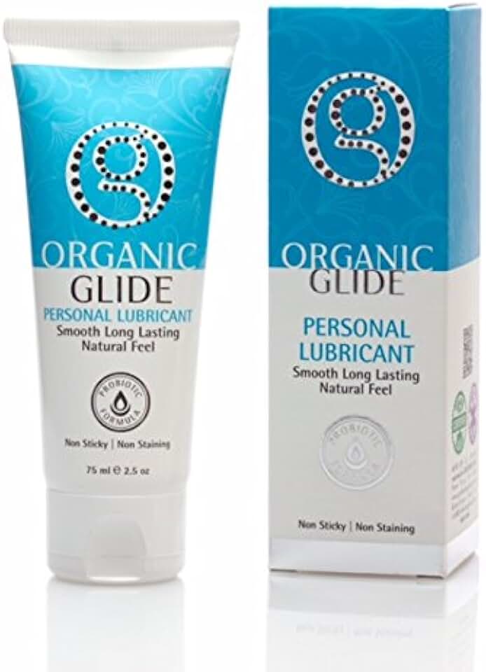 Organic Glide Natural Personal Lubricant, Probiotic Edible Lube. Parabens, Glycerin, Flavorings Free - for Men Women and Couples. Best for Menopause and Sensitive Skin