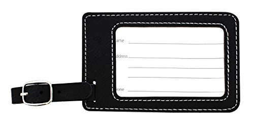 Retirement Gifts for Women Traveling My Full Time Job I'm Retired 2-Pack Leatherette Luggage Tags Black3