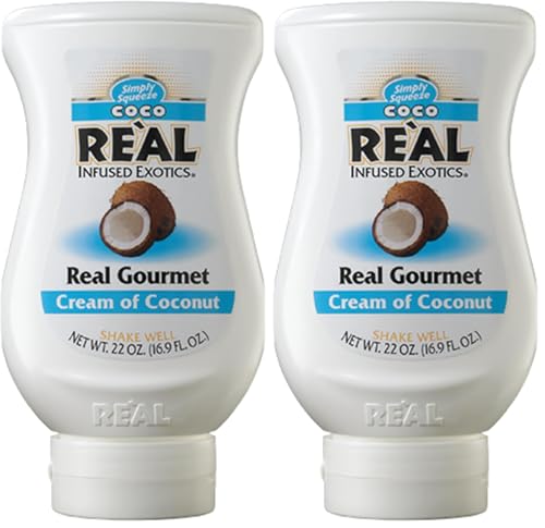 Coco Reàl, Cream of Coconut, 16.9 FL OZ Squeezable Bottle, Individually Boxed (Pack of 2)