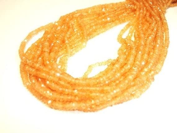 Spessartite Garnet facetté 2mm, perles orange pour sublimer vos tenues et bijoux d'été