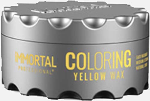Immortal NYC 'Yellow' - Hair Wax For Men - Yellow Coloring Wax For Hair - Hair Wax - Mens Hair Wax - Hair Paste For Men - Mens Hair Paste - Men Hair Wax - Styling Wax Hair - Hair Product Men- 3.4Oz