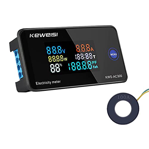 xcluma KWS-AC300 Digital Ampermeter Power Energy Voltmeter Ammeter AC 6 in 1 220V 110V 50V~300V 100A Volt Watt Kwh temperature Ammeter (B097PWPN3M) Amazon Price History, Amazon Price Tracker