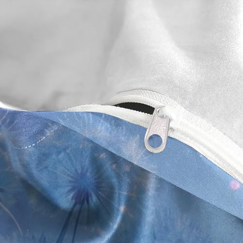 Housse de couette microfibre impression 3D fleur bleue 260x220cm - 8