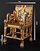 Generic Gorgeous King Tutankhamun Throne Large - Handmade from polystone with The gold painting - Replica - handmade - made in Egypt, 300814