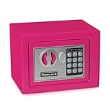 Honeywell Safes & Door Locks 5005P HONEYWELL-5005P Steel Security Safe with Digital Lock, 0.17 Cubic Feet, 0.17 Cubic Feet, Pink