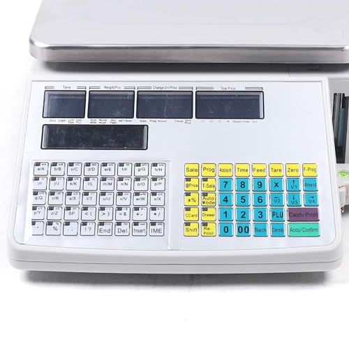 Báscula digital comercial con impresora y múltiples puertos 66lb miniatura 6