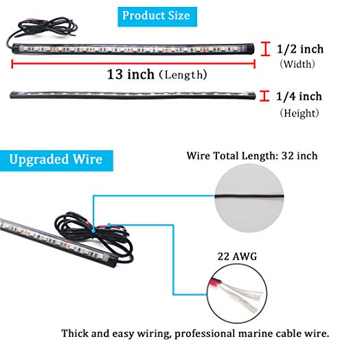 image for Boaton Marine Boat Led Navigation Lights, Night Fishing Lights, No Dri