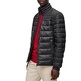 BOSS Herren Oden Wasserabweisende Steppjacke mit Silikon-Logo Schwarz 54