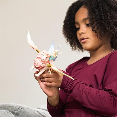 Image of Schleich bayala, Mythical Creature Toys for Girls and Boys, Fairy Doll with Flying Winged Lion Figurine, Ages 5+