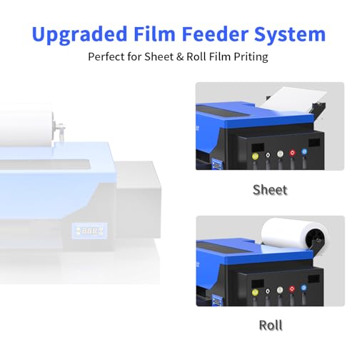 Image of DSV A3 DTF Printer with L1800 Printhead, Built-in White Ink Recirculation & Anti-Clog Self-Cleaning, 2880DPI High-Speed Transfer Kit with Curing Oven, Includes 2-Year Ink Supply