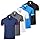 Gaiatiger 5 Pack Mens Polo Shirts Multipack Short Sleeve Breathable Golf Polo Collar Buttoned Mens Tops Gym Sport T Shirts (P8000 Blue M)