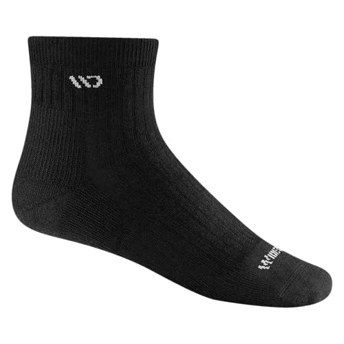 Wide Open Quarter Mens Socks Merino Wool for Everyday Use Wide Fit Ankle Socks for Men (Style 9004) - Black Large