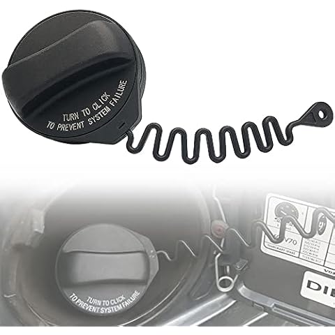 WOYAOFA Fuel Filler Tank Cap for Volvo S80 V70 XC90 XC60 XC70 S60 V60 1999-2015, Car Petrol Gas Diesel Oil Cover with Rubber Tether Replacement, 31392044 Cover