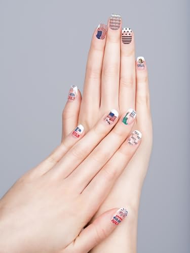 Habbiful 6 peças de placas de estampagem de unhas patrióticas placas de carimbo de arte de unha com