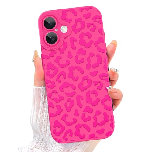Image of ZIYE for iPhone 17 Case Hot Pink Leopard Pattern Phone Case