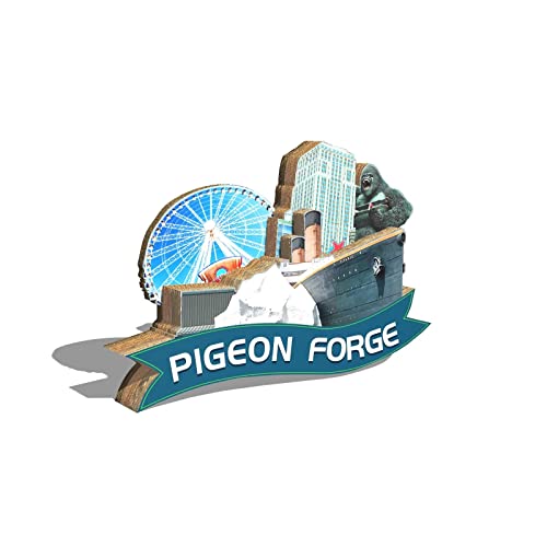 Imán Decorativo de Madera USA Pigeon Forge miniatura 2