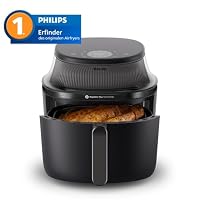 Philips Airfryer 3000 Series - Heißluftfritteuse mit 7.2L, Sichtfenster, 16 Garmethoden, RapidAir Plus Technologie, Fat Removal, HomeID Rezepte-App, mühelose Reinigung (NA340/00) – Ansicht 2