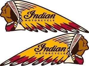 WERPOWER USTORE Vinyl Sticker Decal Indian Motorcycles War Bonnet Perfect for Helmets Weather Resist for Windows Car Cell Phone Bumpers Laptop Wall, 3.5" x 1.5"