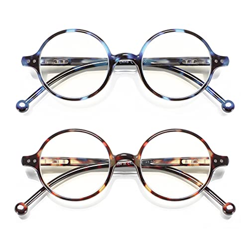 Image of Round Reading Glasses for Women Men Blue Light Blocking Circular Readers Unisex Ultra Lightweight Circle Eyeglasses