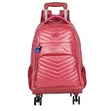 Mochila de Rodinhas 360 Grande Juvenil de Costas Crinkle Metalizado Notebook 18 Up4you