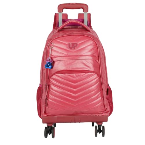 Mochila de Rodinhas 360 Grande Juvenil de Costas Crinkle Metalizado Notebook 18 Up4you
