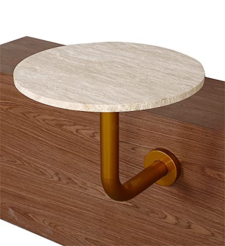 ◀Piano in travertino naturale e base in ferro▶ La superficie è liscia e non si deforma per una facile manutenzione. Vale la pena ricordare che il tavolo da cocktail bar è stato appositamente progettato con un bordo arrotondato senza spigoli vivi per evitare lesioni accidentali o agganciare accessori di abbigliamento.