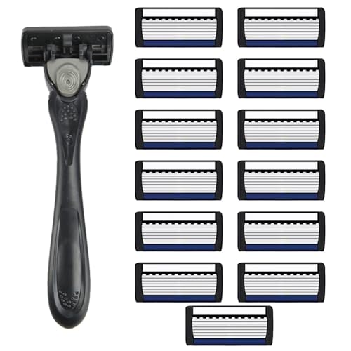 Maquinilla de afeitar de 7 capas impermeable manual con cabezales de seguridad para depilación masculina, maquinilla de afeitar impermeable de siete capas para ducha y baño